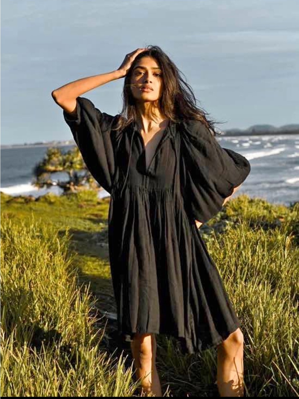 Daughters of India Kyra dress in brown